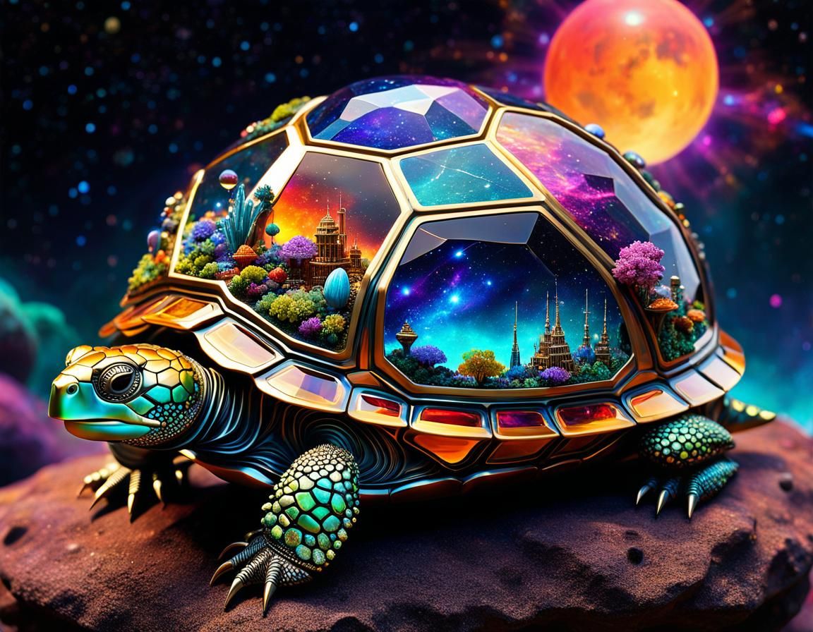 Gemcore Teslapunk Arcology in a Crystal World