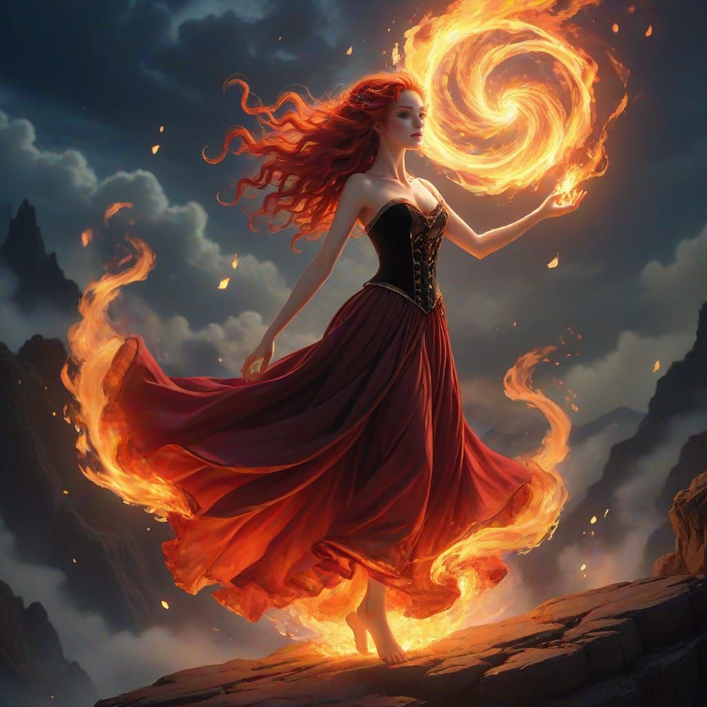 Fiery Mage Dancing in Moonlight, Anime Realism