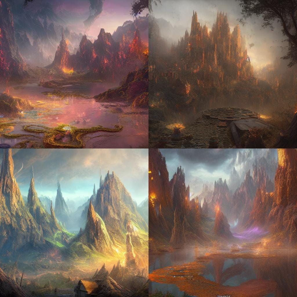 Fantastical Matte Painting with Intricate Detail