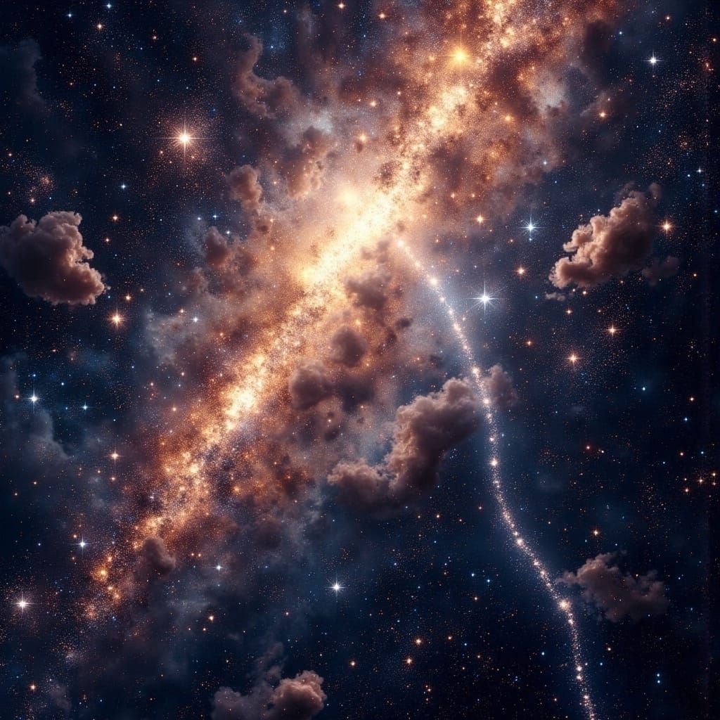 A Luminous Comet Streaks Across the Vibrant Milky Way Galaxy