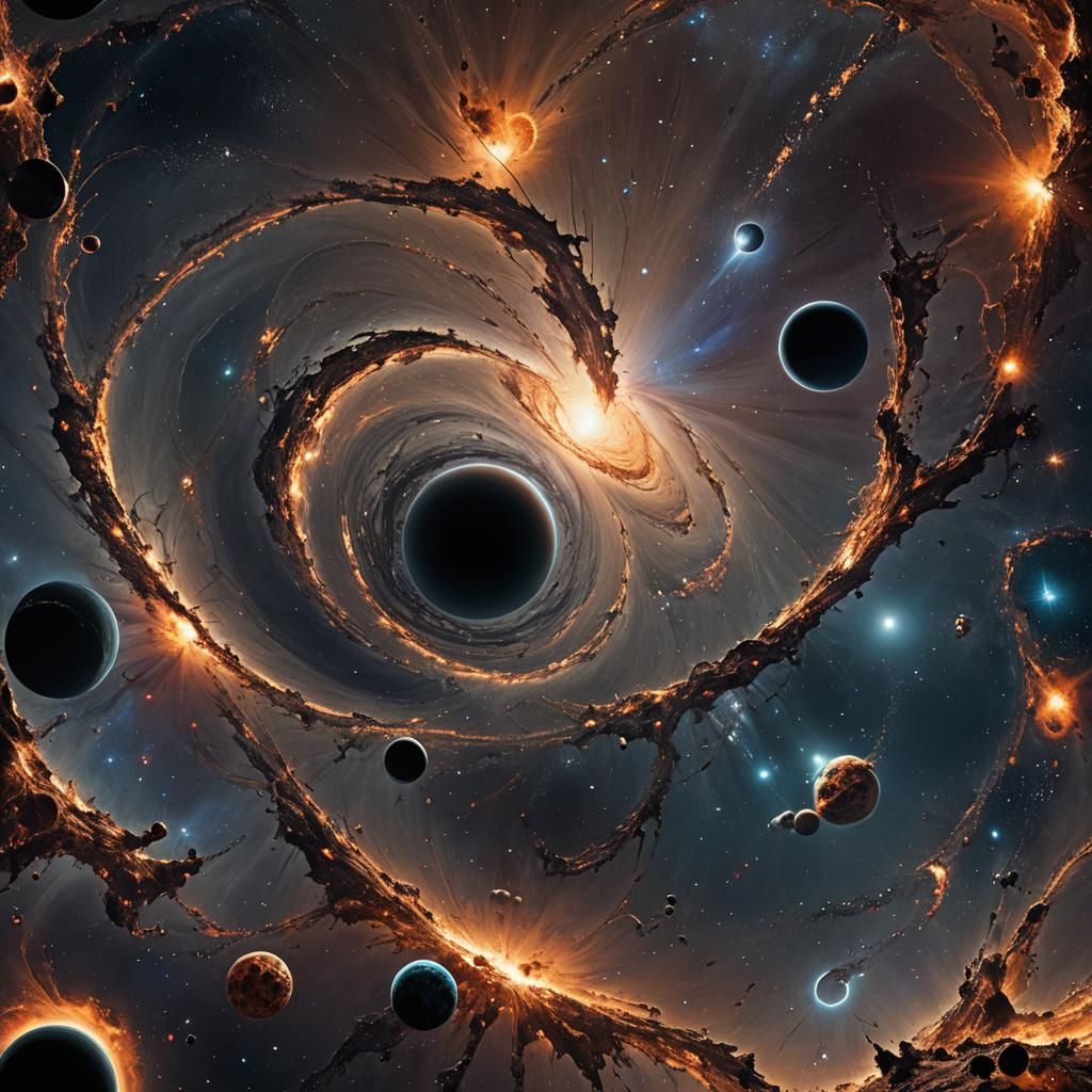 Detailed Matte Painting of a Black Hole