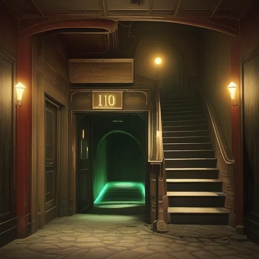 Creepy Colorful 1920s Hotel in Liminal Space