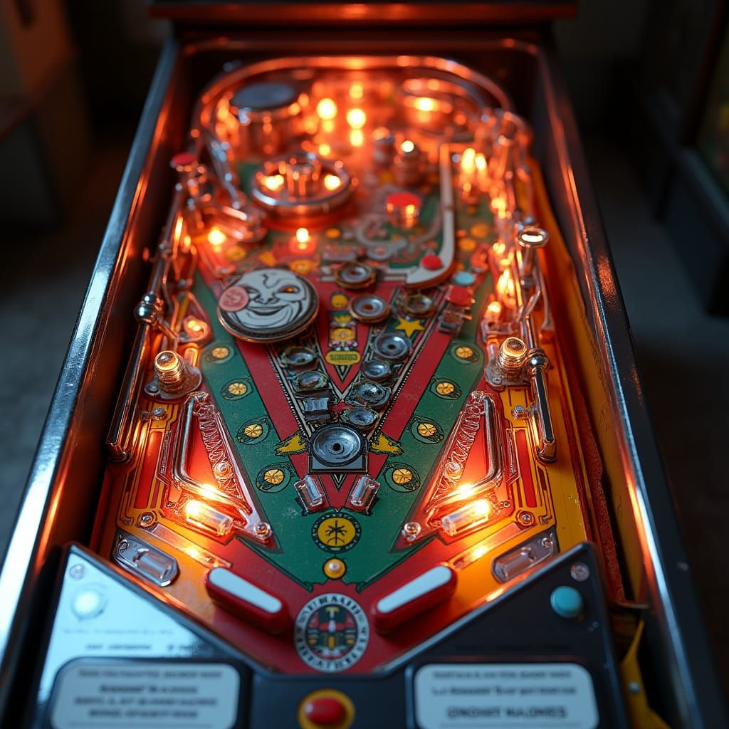 Vertical Pinball Playfield 3D Render
