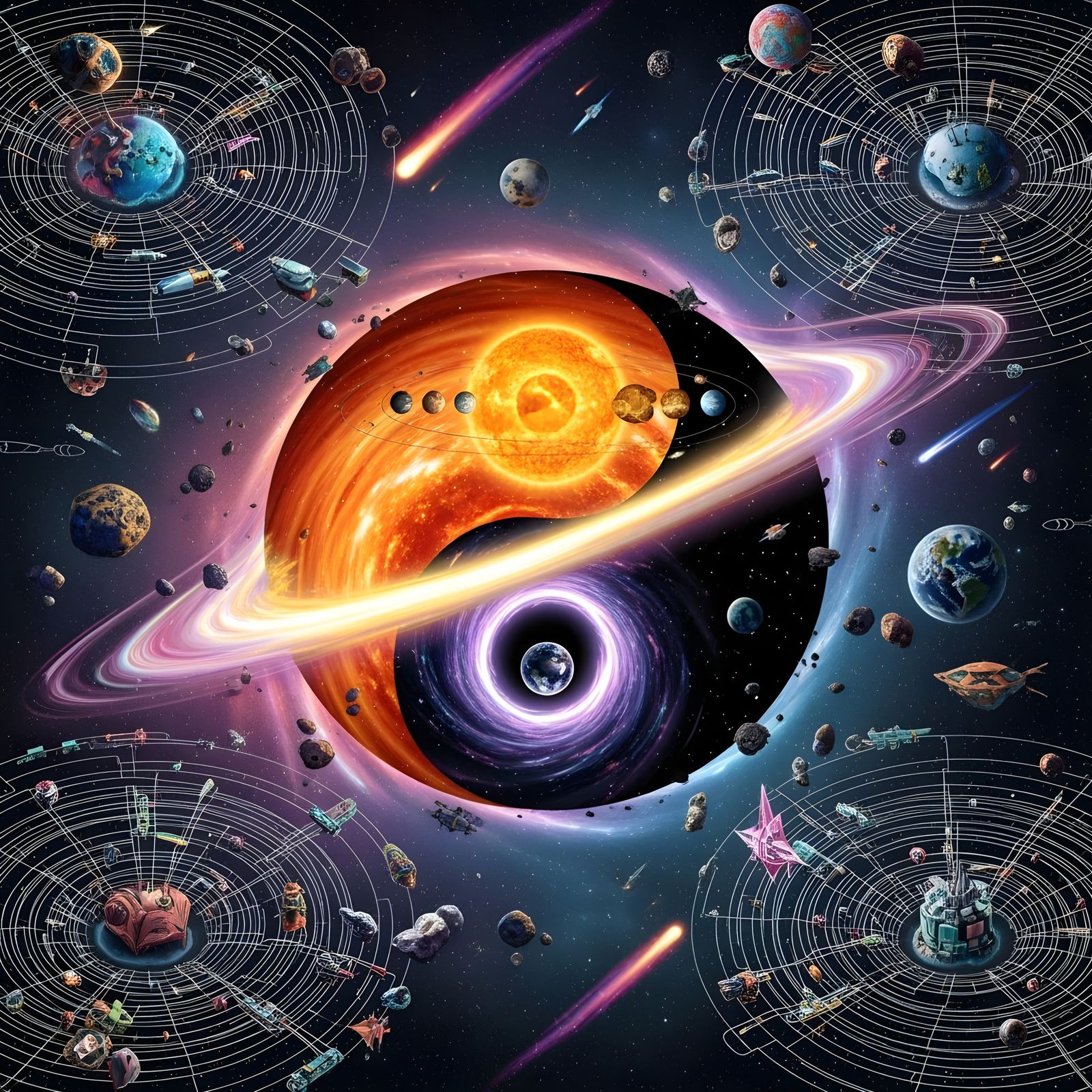 Sun vs Black hole. Creation vs Destruction. #2