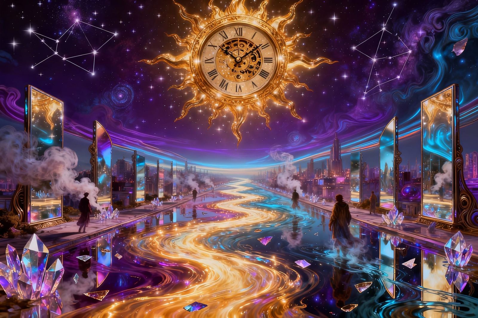 Clockwork Sun Over Mirror City