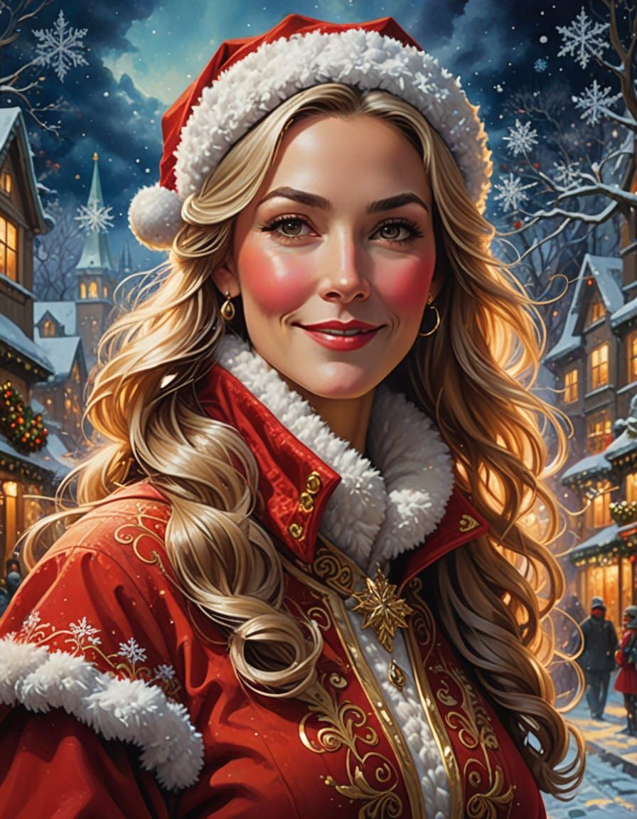 Christmas Santa Claus in Vibrant Graffiti Art