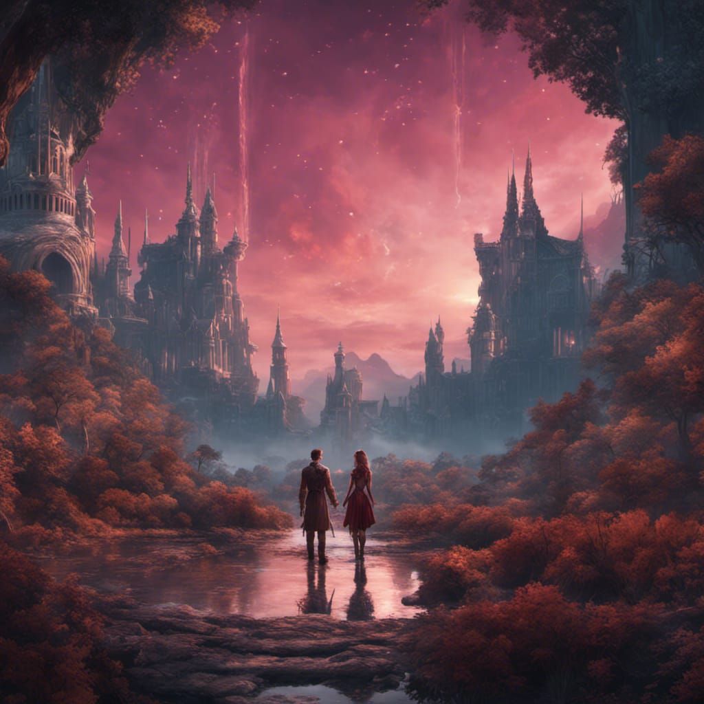 Lovers Meet: Detailed Fantasy Concept Art