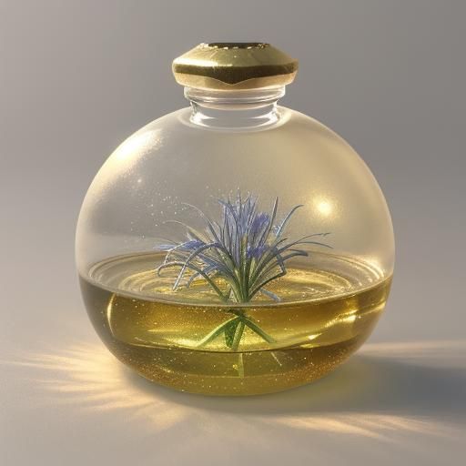 Dragonflies with Fire Wings in Perfume Bottle