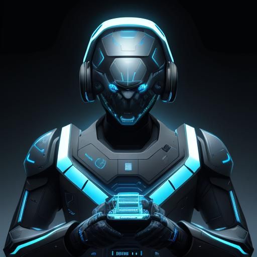 Futuristic Handheld Device Concept Art in Sci-Fi Style