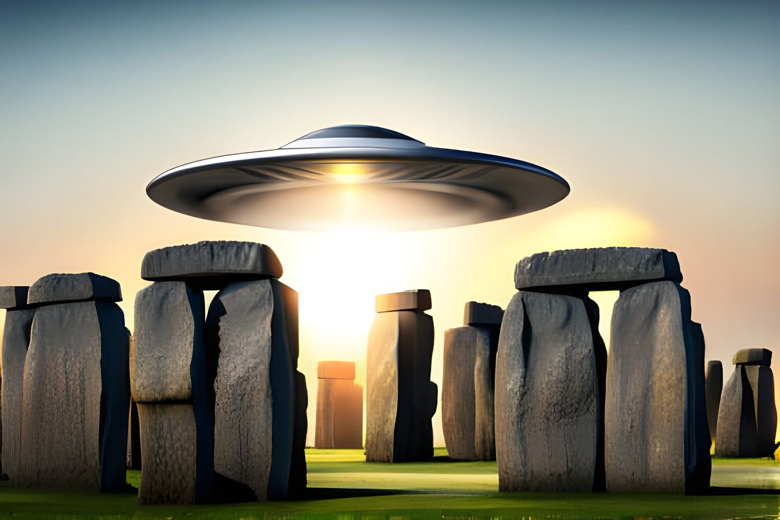 Realistic UFO Sighting Over Stonehenge