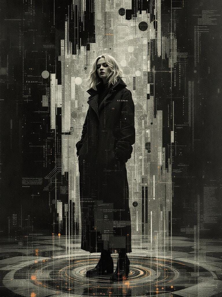 Glitch Art Fusion: Digital Artifacts and Reality