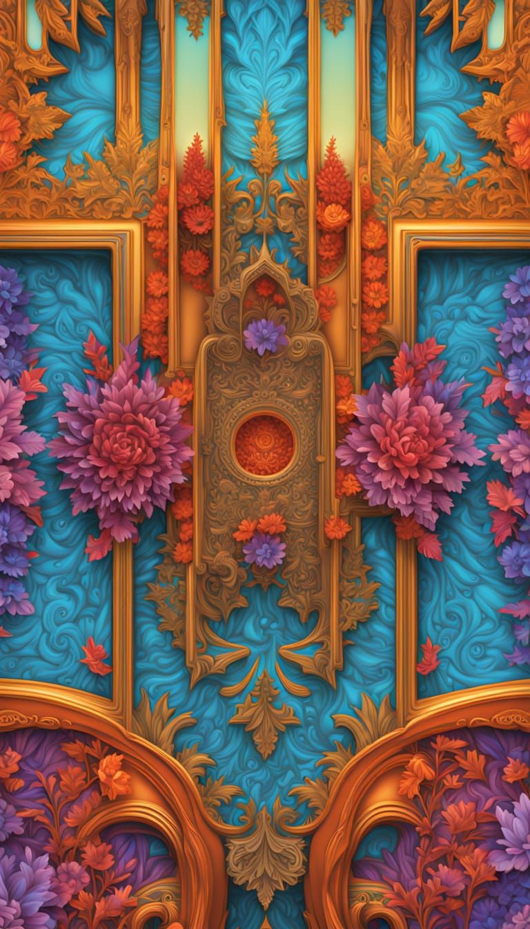 Abstract Optical Illusion Art in Psychedelic Style