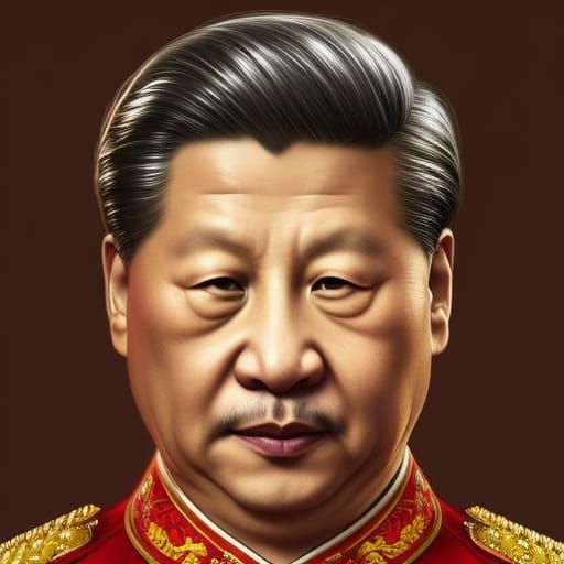 Xi Jinping as King: Hyperdetailed Portrait