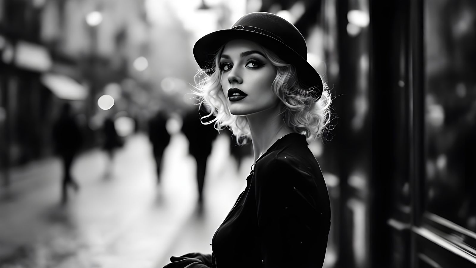 1920s Pinup in Paris: Black and White Photography