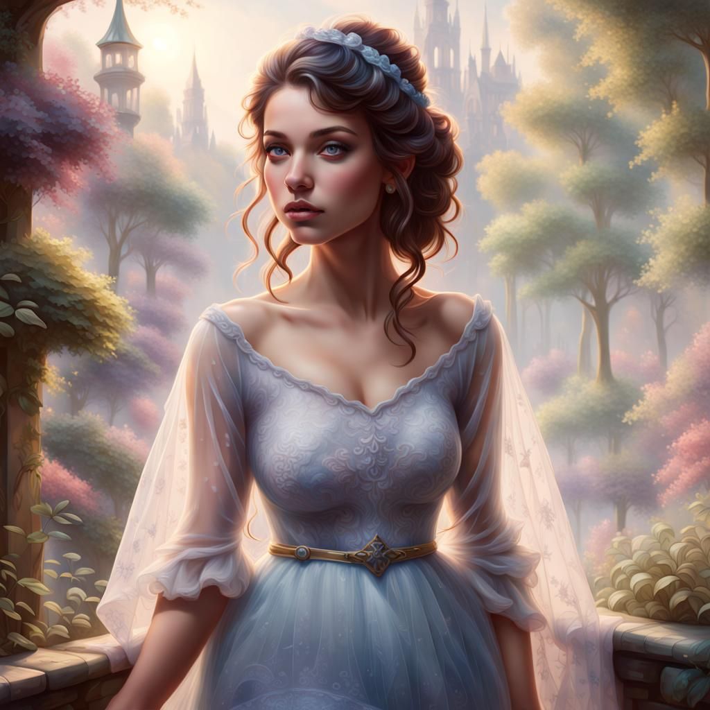 Ethereal Fantasy Portrait of a Modern Young Woman