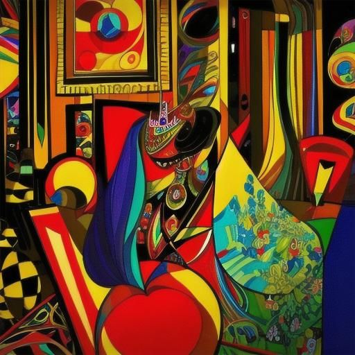 Expressionist Queen of Cards in Photorealistic Detail