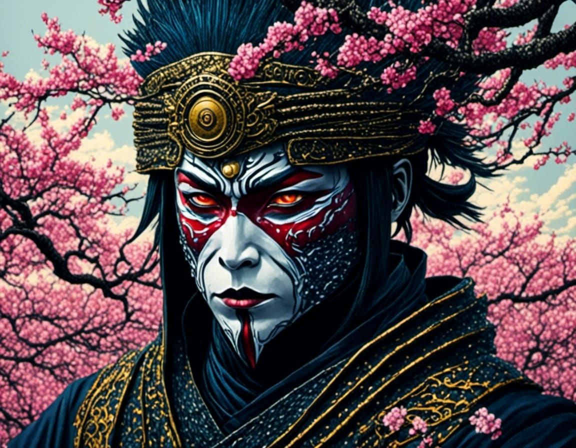 Shinobi Vampire Portrait in Feudal Japan
