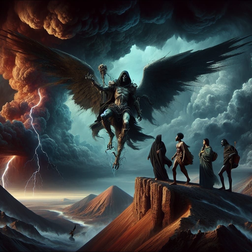 Renaissance Armored Figure on Winged Creature