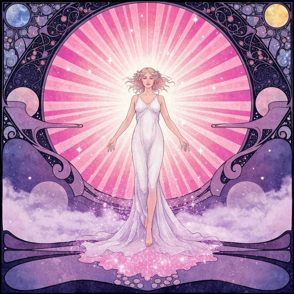 Ethereal Woman Radiating Love Energy