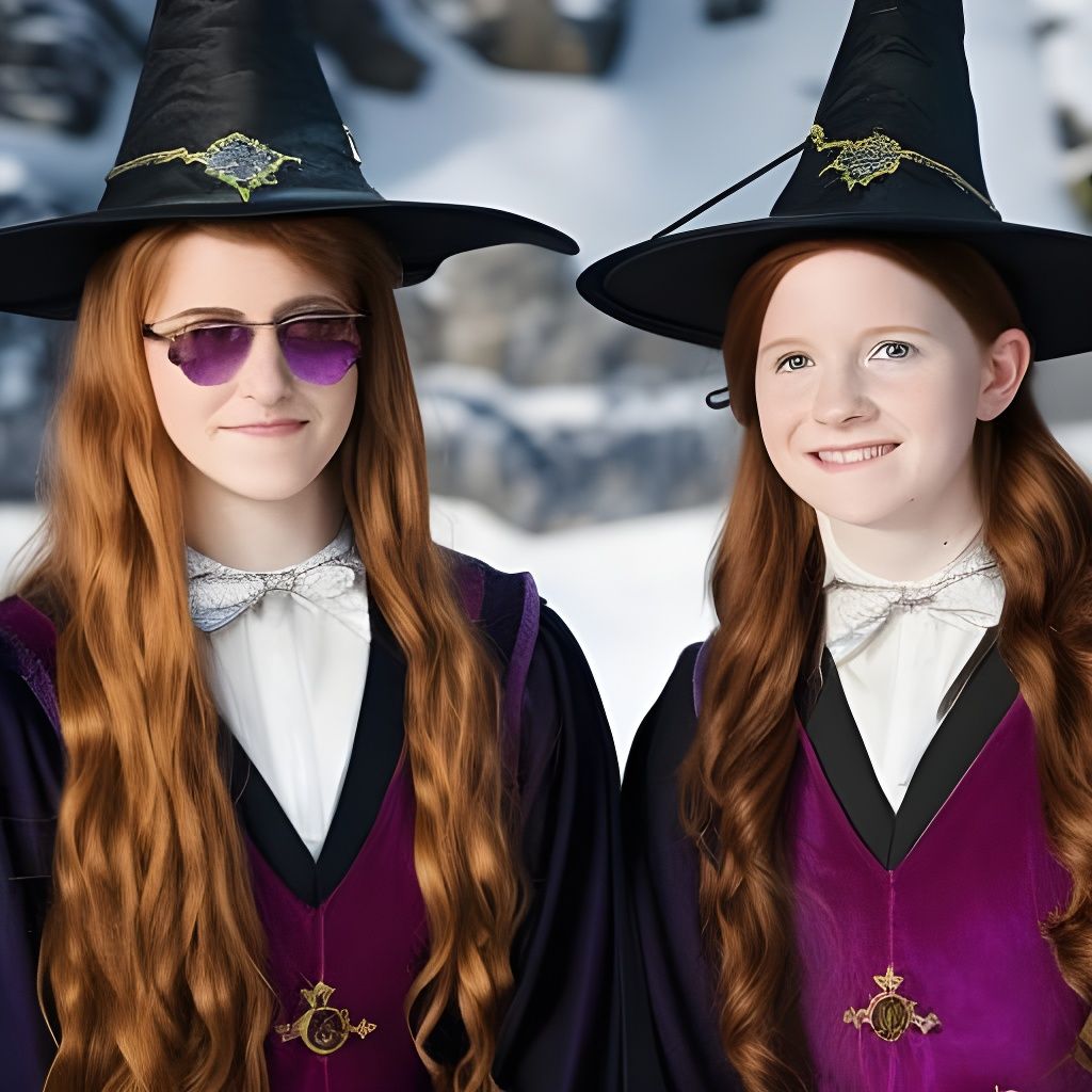 Hermione and Ginny Brew Potion on Highland Hilltop