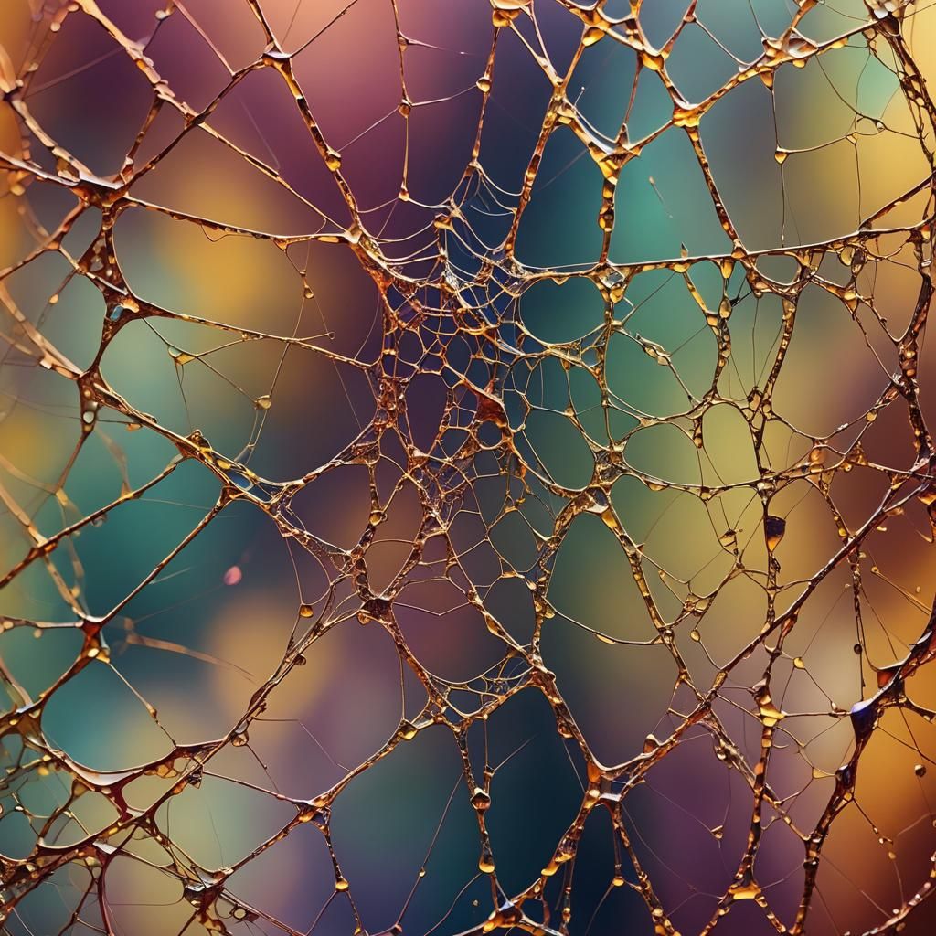 Vibrant Abstract Web in Rothko Style