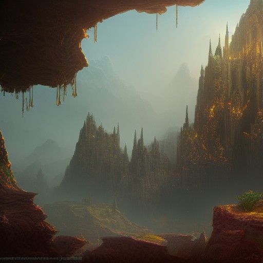 Fantastical Landscape in Detailed Matte Painting