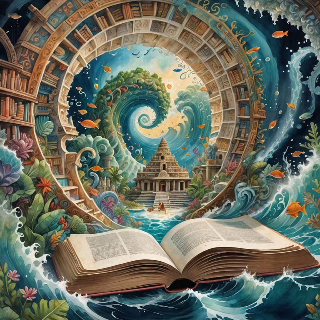 Underwater Maya City Emerges from Open Book