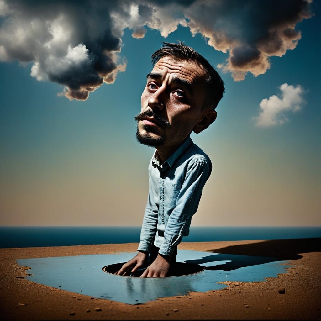 Surreal Dreamscape Portrait in Tilted Angles