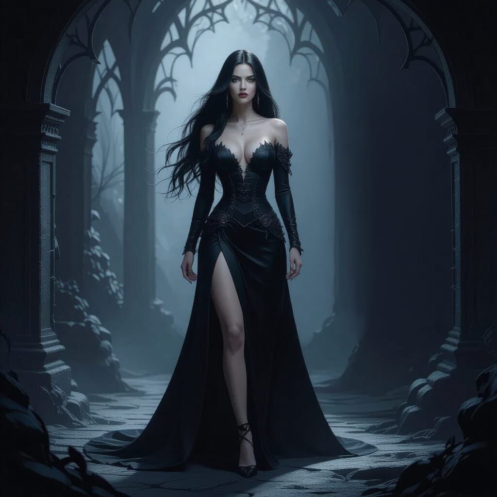 Gothic Woman Embodies Inner Strength