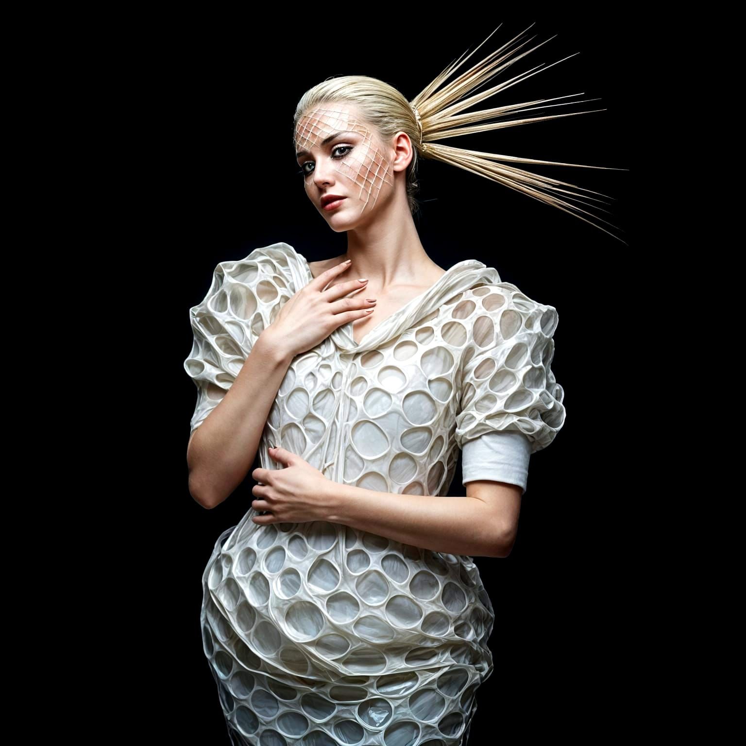 Deco Art Model in Abstract Dark Fantasy Style