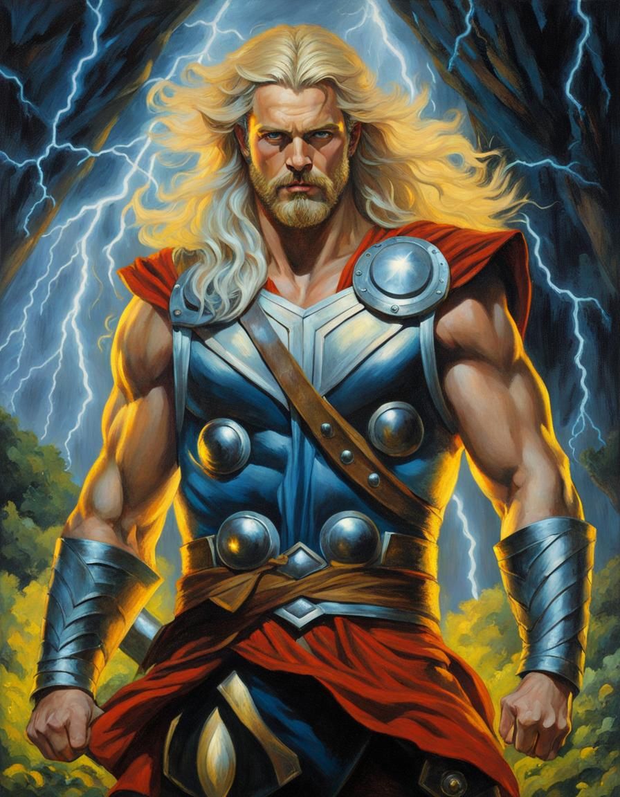 Thor summoning the thunder