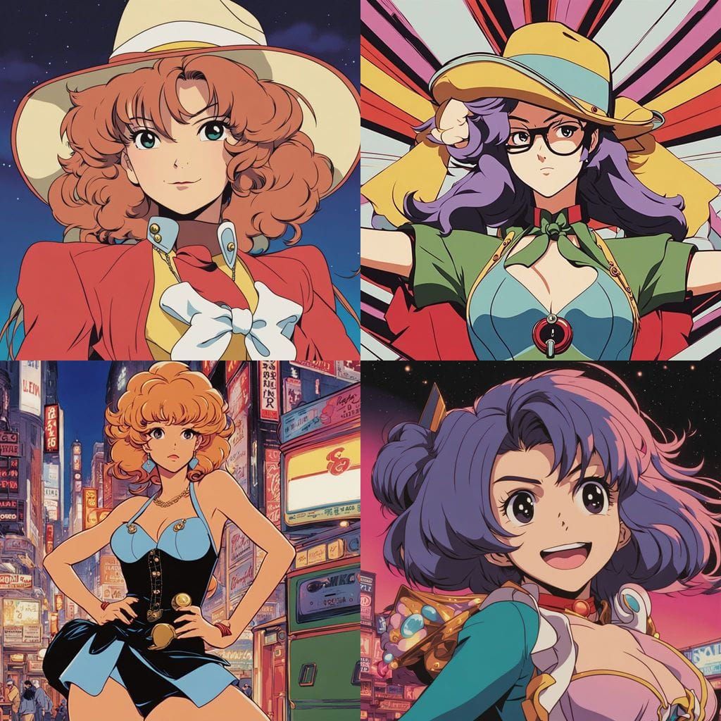 Saloon Girl - 80's Anime Style