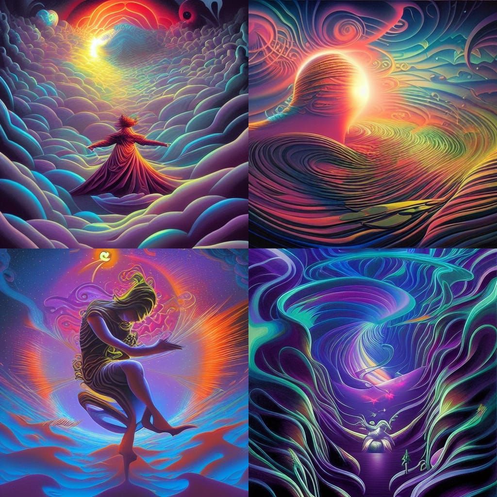 Psychedelic Comic Book Art Illustration