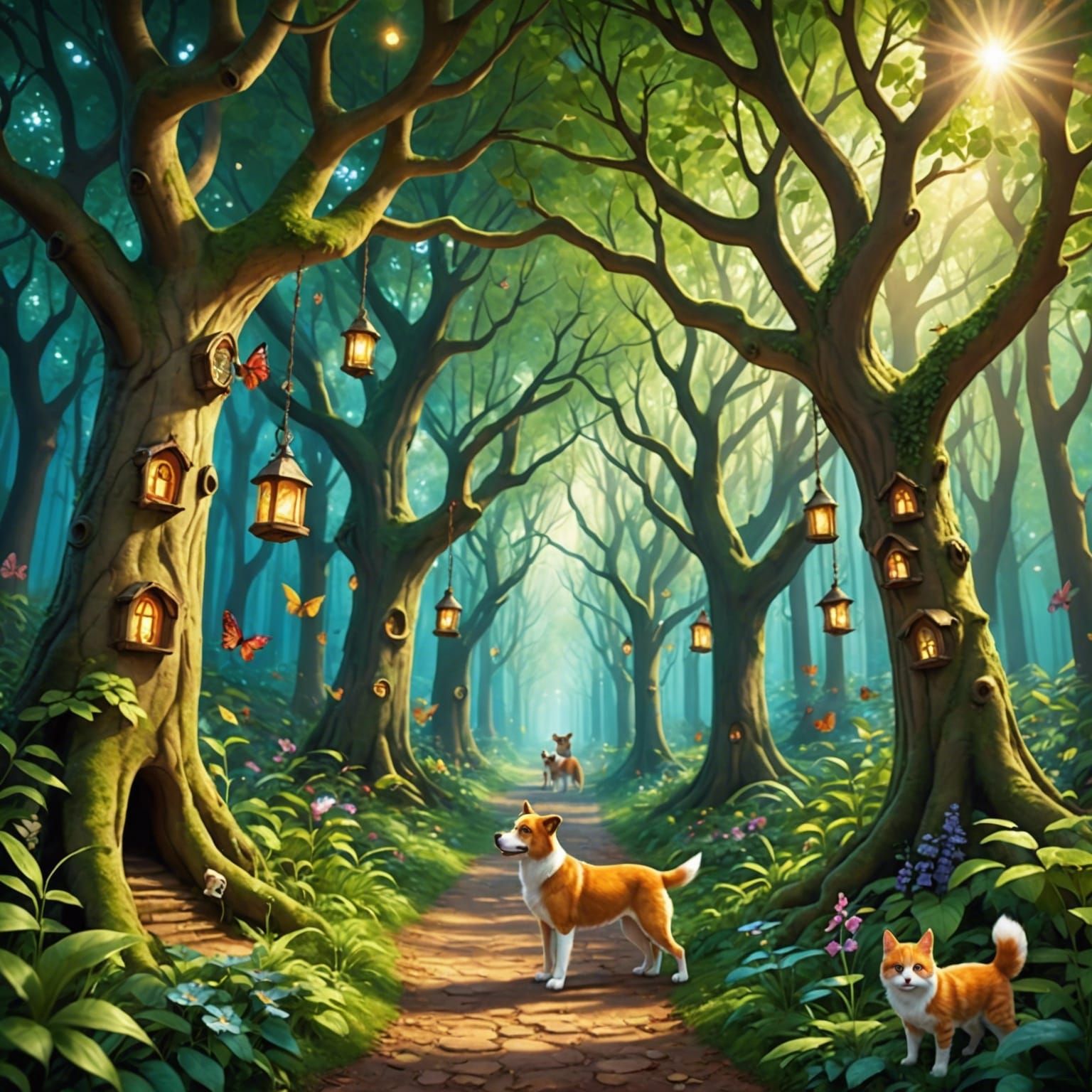 Magical Enchanted Forest in a Cinematic Aesthetic