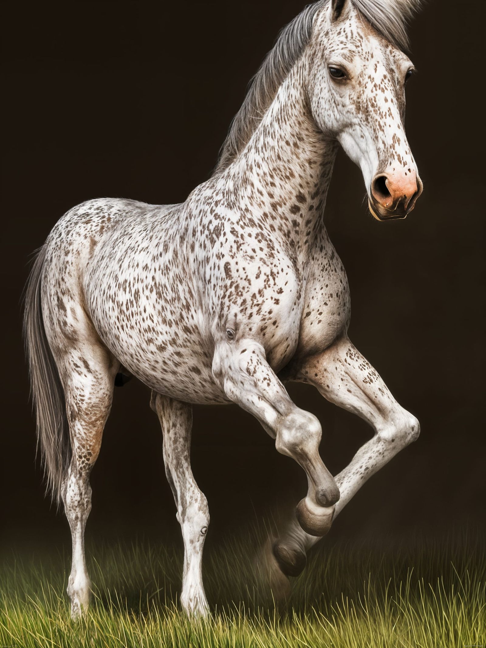 Striking Photorealistic Appaloosa Horse Portrait