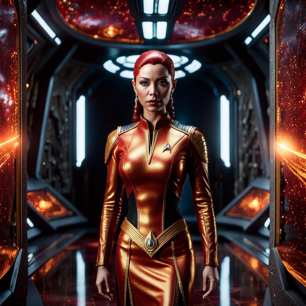 Star Trek Transporter with Transparent Demon Goddess