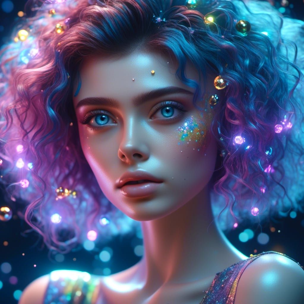 (Lora-Queen-B) Futuristic Cyborg