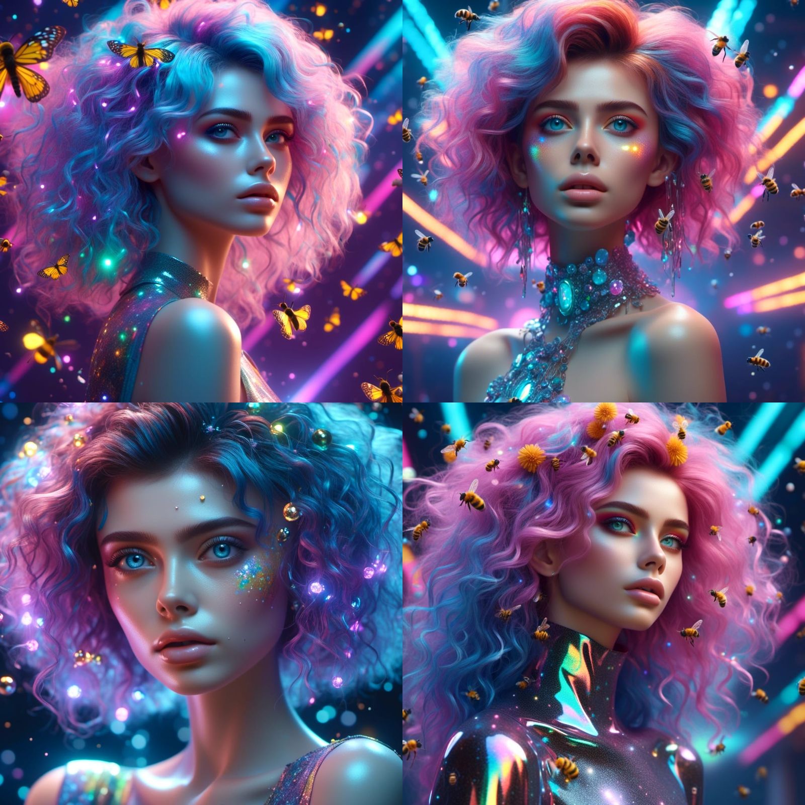 (Lora-Queen-B) Futuristic Cyborg