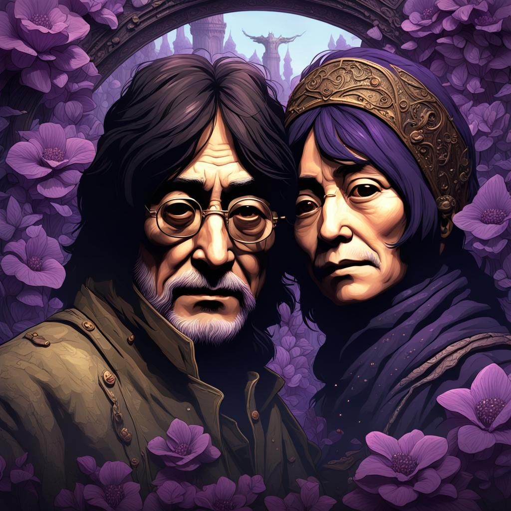 Dark Fantasy Love Story in Purple and Yellow