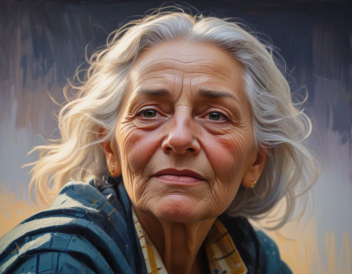 Fauvist Portrait of Woman with Expressive Features