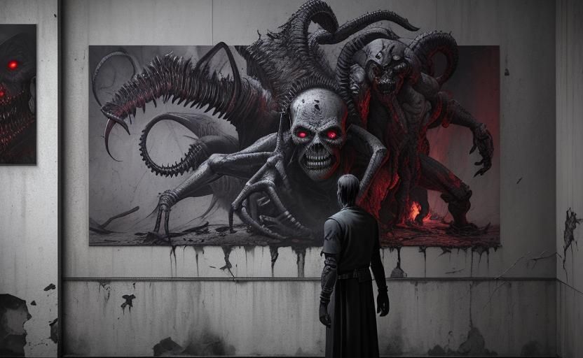 Hyperrealistic Demons Emerge From Wall