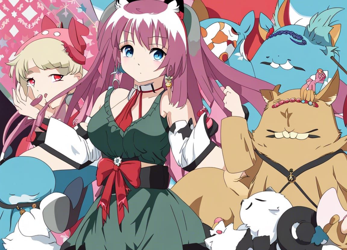 Anime Kemonomimi Character Reference Sheet