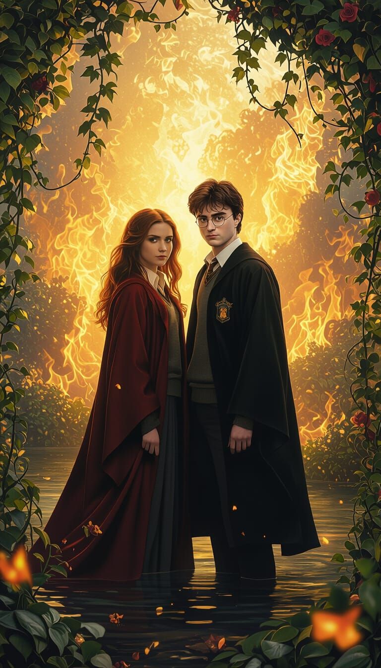 Harry Potter and Ginny in Dreamlike Oasis