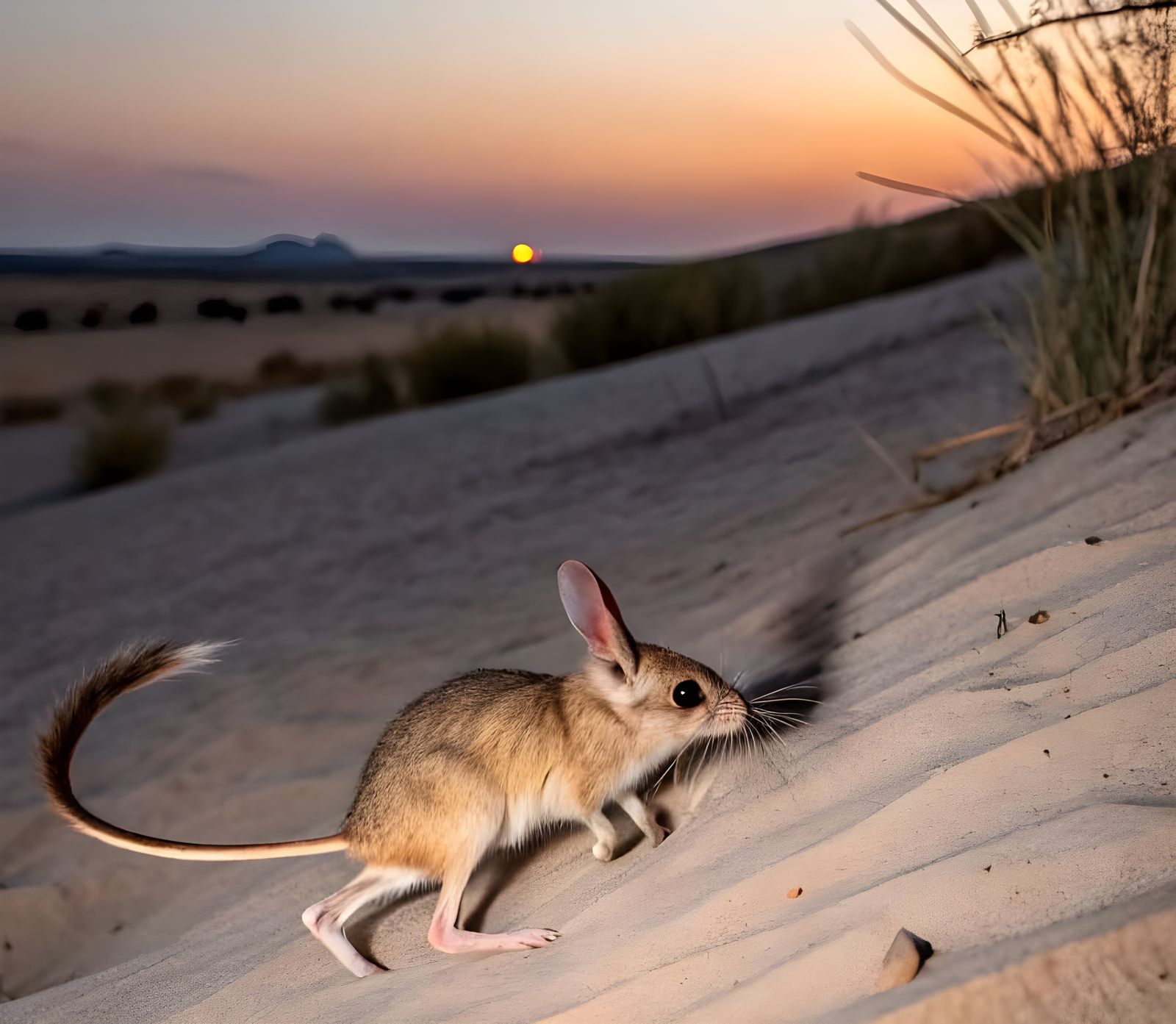 Jerboa, Egyptian (Jaculus orientalis) only 13cm long but can...