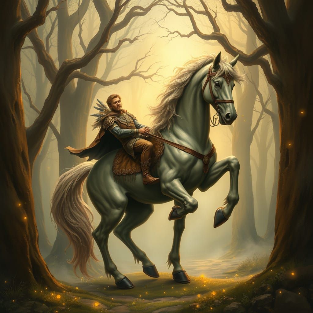 Majestic Centaur in Whimsical Forest