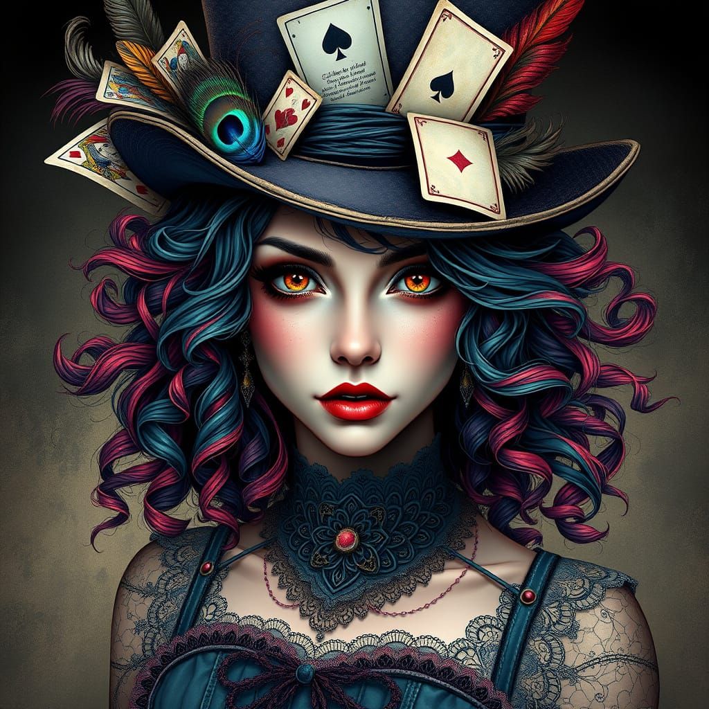 Ethereal Gothic Beauty with Unhinged Gaze