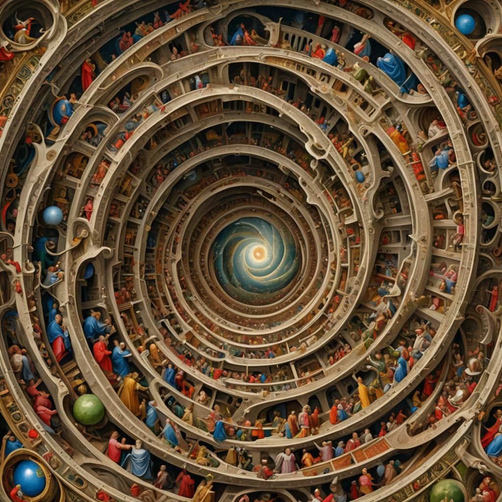 Hypnotic Spiral in Hollow Earth Diagram