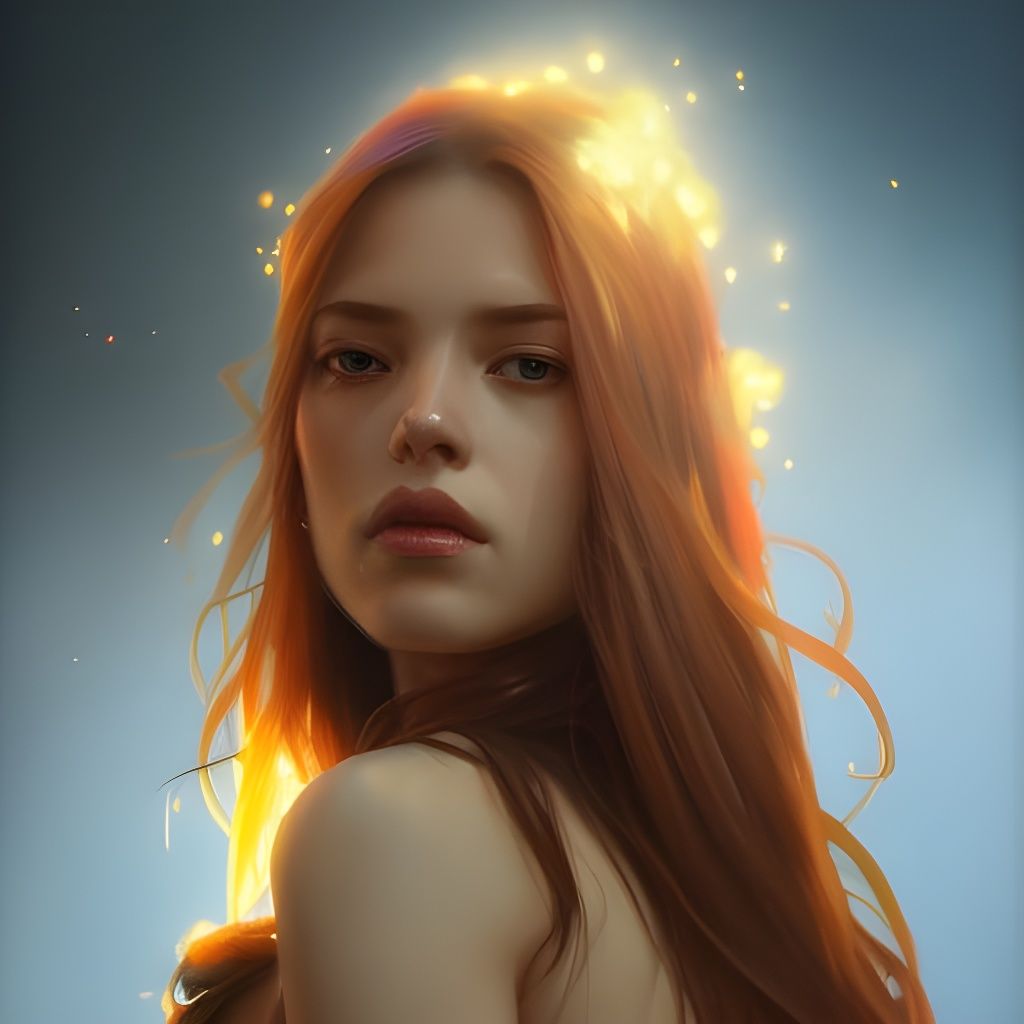 Detailed Firefly Portrait in Volumetric Lighting