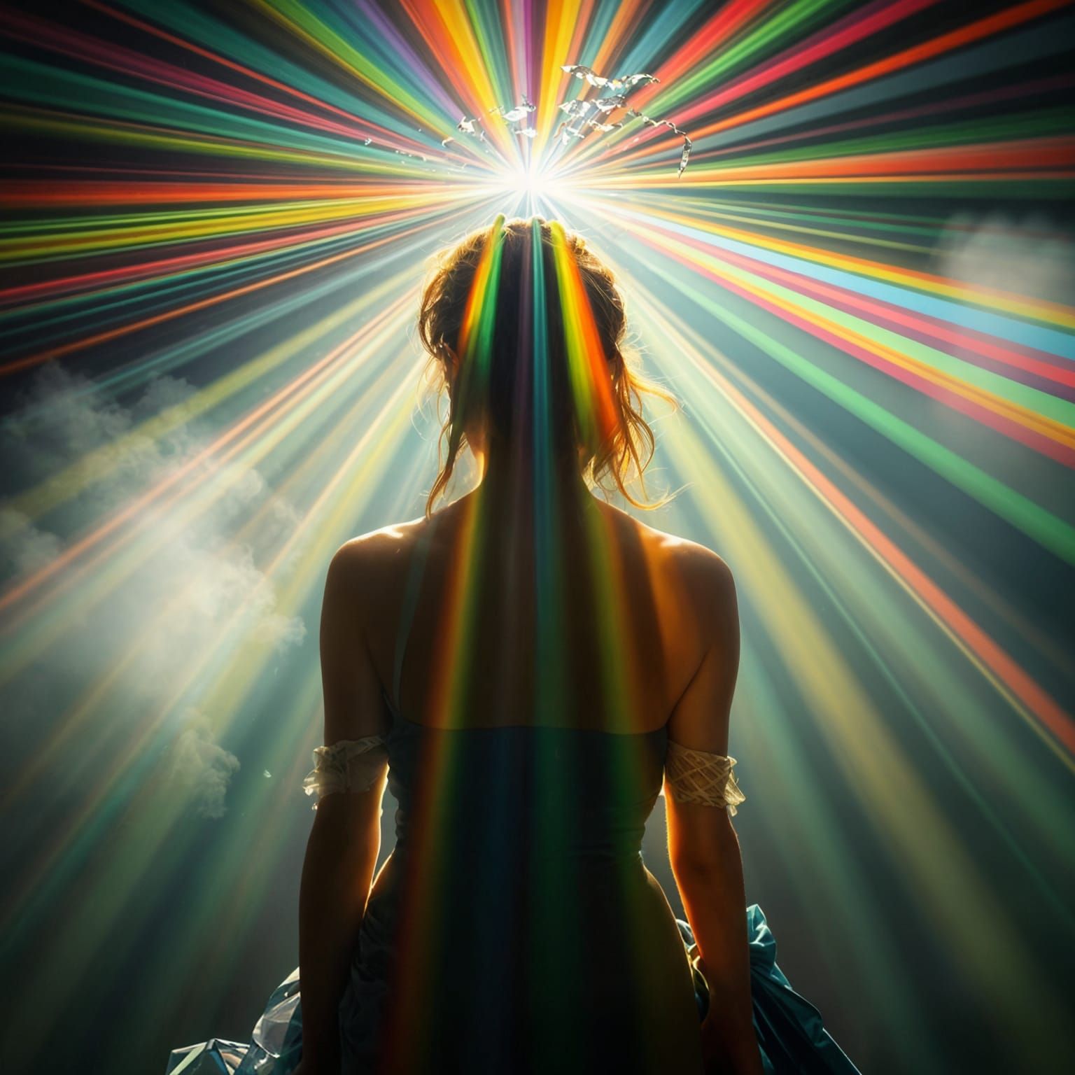 Prismatic Light Bending Creates Rainbow Effects