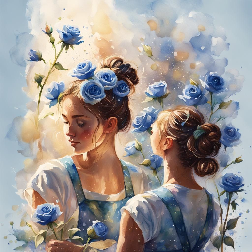 Crafting Blue Roses: Whimsical Realism in Watercolor